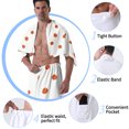thumbnail image 4 of Colevkie 2 Pcs Men's Wearable Bath Skirt & Towel Set Quick Drying and Absorbent Bathroom Wrap Set for Home Spa Hotel Beach with Adjustable Closure, 4 of 7