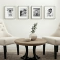 thumbnail image 3 of Kate and Laurel Gibson Modern Wall Picture Frame Set of 4, 11x14 matted to 8x10, Black and White, Four-Piece Frame Set for Use as Gallery Wall Frame Set in Living Room Wall Décor, 3 of 9