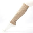 thumbnail image 2 of Women Knit Simple Solid Color Thermal Knee High Calf Slouch Socks Black, 2 of 4