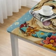 thumbnail image 5 of Acheng Dogs Flowers Scarf Square Fitted Table Cloths 100% Polyester Fiber 36*36, 5 of 8