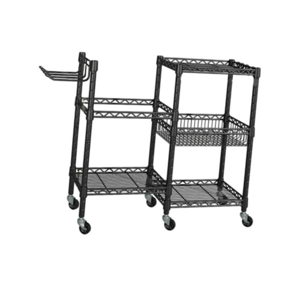 Ximing Mat Storage Rack Home Gym Storage Metal Weight Stand Multifunctional Accessories Foam Roller with Wheels Mat Holder