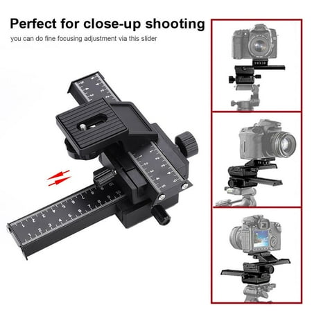 Macro Focusing Rail - Camera Slider,Camera Rail Slider,Fosa 4 Way Macro Focusing Rail Slider with 1/4 Mounting Screw for Close-up Shooting