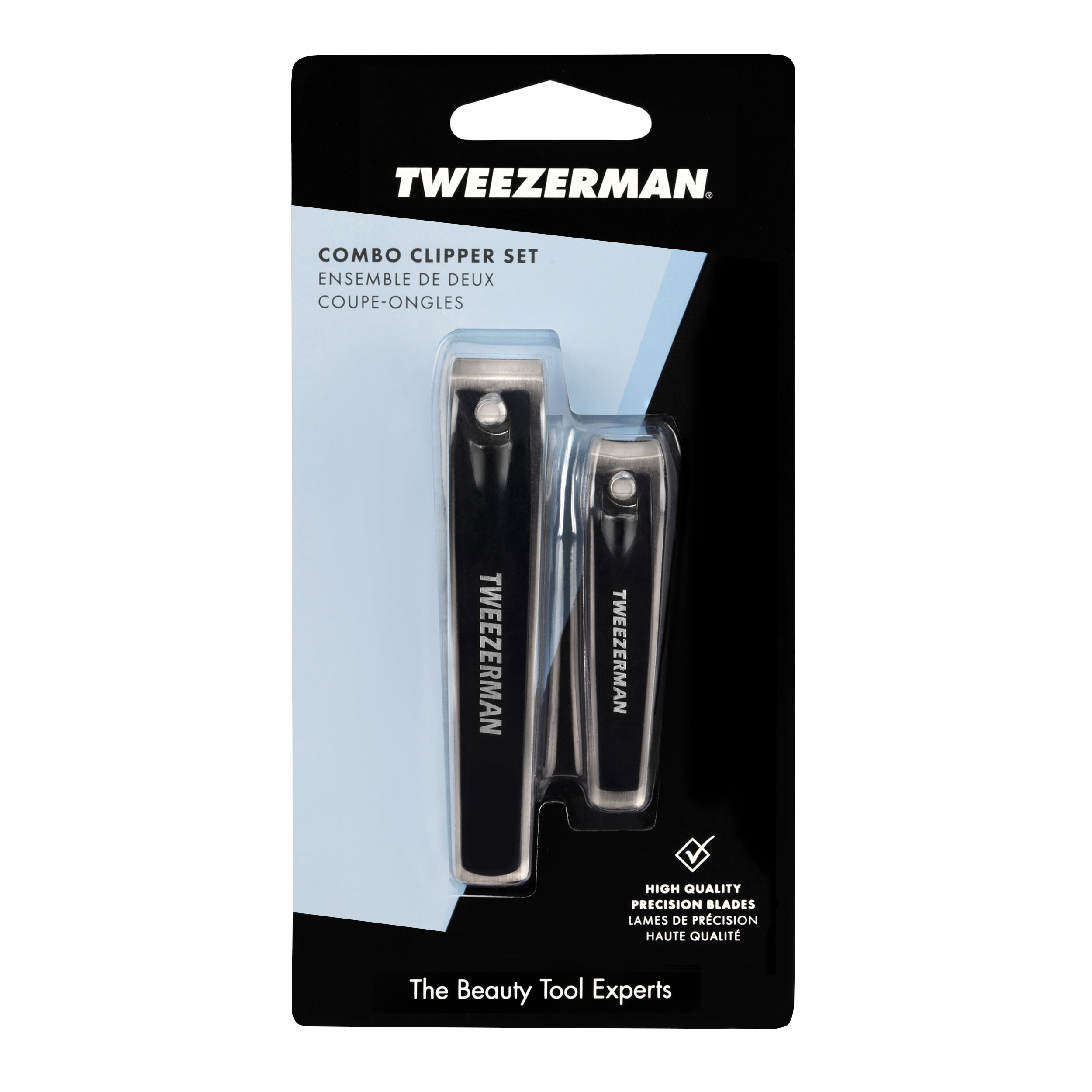 Tweezerman 2 Piece Stainless Steel Nail Clipper Set for Nail Care