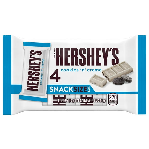 Hershey's Cookies 'N' Creme Snack Size Bars, 4 pk - 1.8 oz