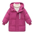 thumbnail image 7 of PINQI Boys down Jackets Thick Warm Zip up Hooded Puffer Coats Plain Lightweight Winter Outwear Kids Padded Oversized Jackets, 7 of 7
