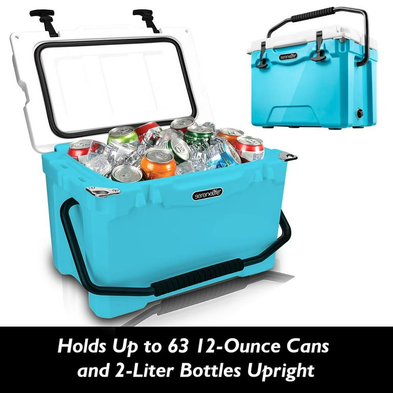 SereneLife 25 Quart Portable Cooler Box Lightweight Heavy