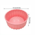 thumbnail image 3 of 6-Inch Multi-Fold Sunflower Silicone Cake Mold | Floral Lace Baking Pan for Pastries & Bread | Oven, Microwave, Dishwasher & Refrigerator Safe | Pink, Blue, Green Colors, 3 of 7
