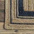 thumbnail image 5 of nuLOOM Rikki Coastal Braided Jute Area Rug, 6' x 9', Navy, 5 of 9