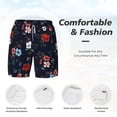 thumbnail image 6 of Picia Vintage Rose pattern Mens Swim Trunks with Compression Liner Stretch Beach Shorts Quick Dry with Zipper Pockets No-Chafing Board Shorts-Large, 6 of 9