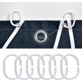 thumbnail image 4 of Aegean Blue Shower Curtain for Bathroom with Hooks,Shower Curtain Set,White Stripe Bath Curtains Decorative Shower Curtains Water Repellent Washable, 72x84, 4 of 6