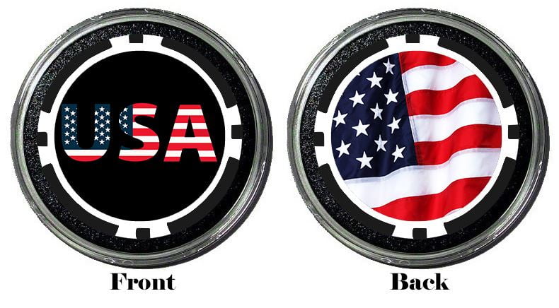 Card Cover Card Guard USA Flag ~ America Protector Holdem Poker Chip