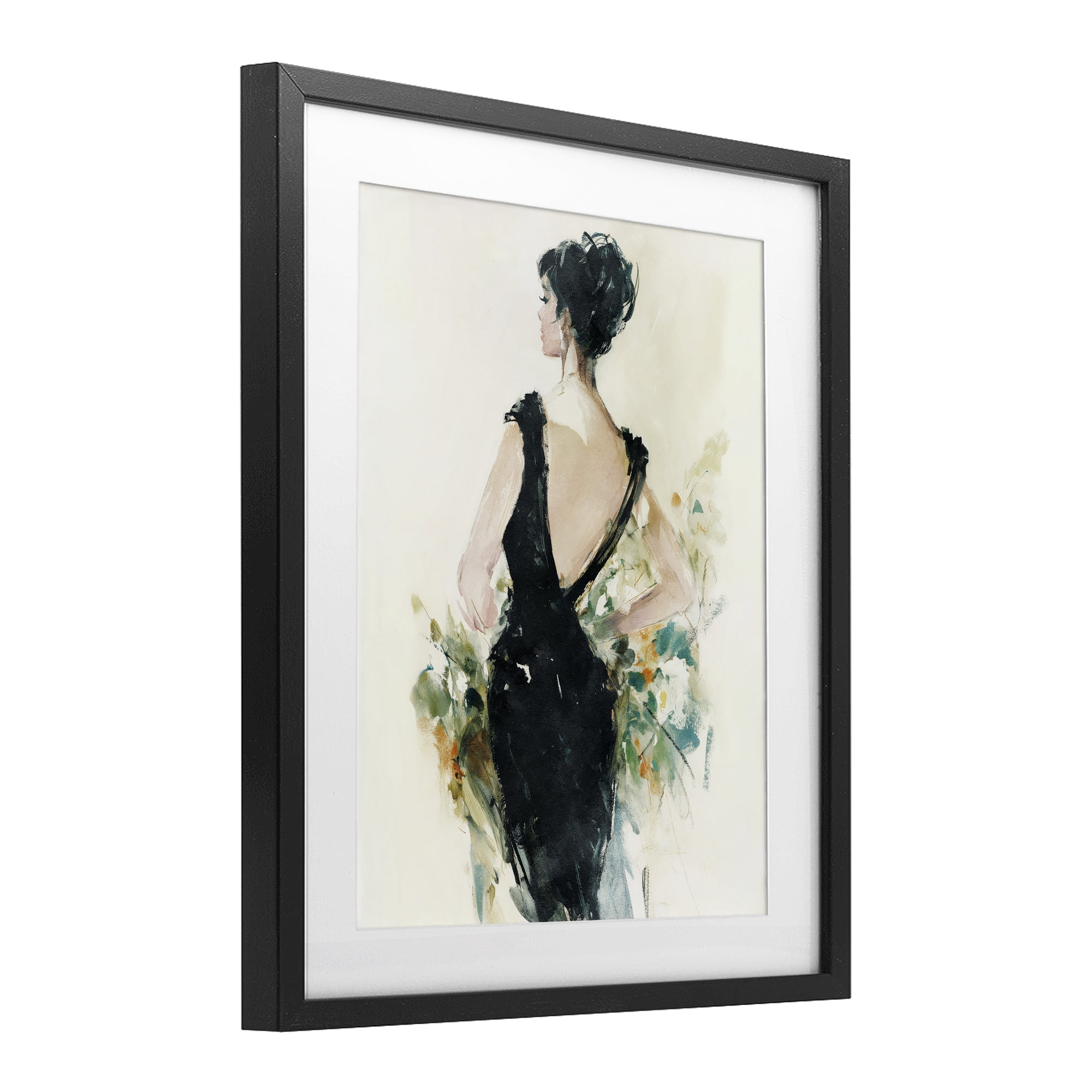 Stupell Industries Backless Reverie Gown Black Framed Print Under Glass, design by Svetlana Aleynikova