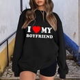 thumbnail image 2 of WREESH I Love My Boyfirend Shirt for Women Fashion Sweatshirt Casual Crewneck Sweatshirt Letter Print Pullover Loose Fit Long Sleeve Tops Loose Blouse Casual Pullover Tops Sweatershirt Black, 2 of 4