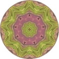 thumbnail image 1 of Ahgly Company Machine Washable Indoor Round Transitional Brown Area Rugs, 5' Round, 1 of 7
