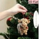 thumbnail image 4 of Fzsteel Acrylic Christmas Tree Ornament 2D Flat Cow Shape Holiday Decoration with Appreciation Message for Home and Party Festive Decor, 4 of 8
