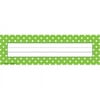 Teacher Created Resources Tcr4798 Lime Polka Dots Name Plates