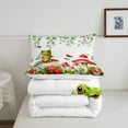 thumbnail image 4 of Erosebridal Mushroom Comforter Set Twin,Boho Frog Mushroom Bedding Sets Teens,Cartoon Wild Plant Bed Set,Strawberry Floral Decor Red Green Down Comforter Farmhouse Room Decor,2 Piece, 4 of 5