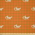 thumbnail image 2 of Ambesonne Gecko Fabric by the Yard Microfiber, Exotic Wildlife Pattern, 1 Yard, White and Orange, 2 of 4