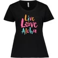 thumbnail image 3 of Inktastic Live Love Aloha Women's Plus Size T-Shirt, 3 of 5