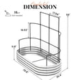 thumbnail image 4 of KING BIRD 6x3x1 ft Raised Garden Bed with Wall Trellis Galvanized Steel Metal Planter Garden Box Outdoor for Gardening Climbing Vegetables Flowers Silver, 4 of 8