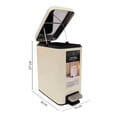 thumbnail image 3 of Bote de Basura Home Trends de Pedal de Acero Inoxidable 5 Litros Beige, 3 of 4