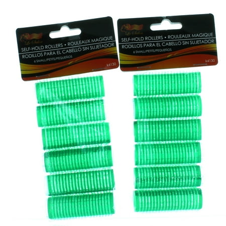 Plastic Self Hold Small Rollers Lot of 12 Self Grip Cling Hair
