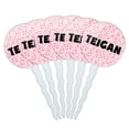thumbnail image 1 of Teigan Cupcake Picks Toppers - Set of 6 - Pink Speckles, 1 of 1