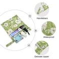 thumbnail image 4 of 2 Pack Wet Dry Bags,Retro Green Flower Pattern Waterproof Reusable Dual Zipper Bags for Swimwear, Gym Clothes, Toiletries, Baby Diapers, 4 of 8