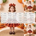 thumbnail image 3 of Wonitaaizi Baby Girl Thanksgiving Outfit Long Sleeve Letter Print Romper Mini Skirt Headband 3Pcs Clothes Set (3-4 Years,Orange), 3 of 7