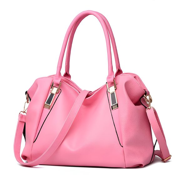 AOMRCOL Crossbody Bags for Women Fashion Soft Leather Large Capacity Bag One Shoulder Bag Handbag Leather Bags for Women Pink
