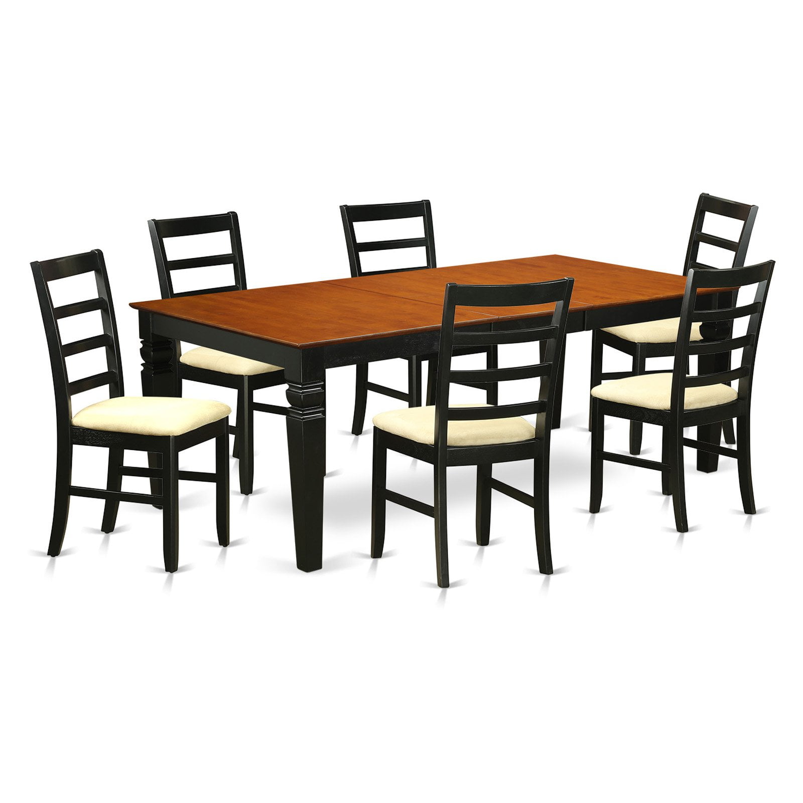 East West Furniture Logan 7 Piece Shaker Dining Table Set