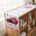 thumbnail image 6 of Table Runners 70 Inches Long Dress Scarves, Valentine's Day Farmhouse Coffee/Dining/Kitchen Table Decor, Holiday Table Runner, Pink Roses Car Love Hearts Romantic 13x70 Inch, 6 of 9