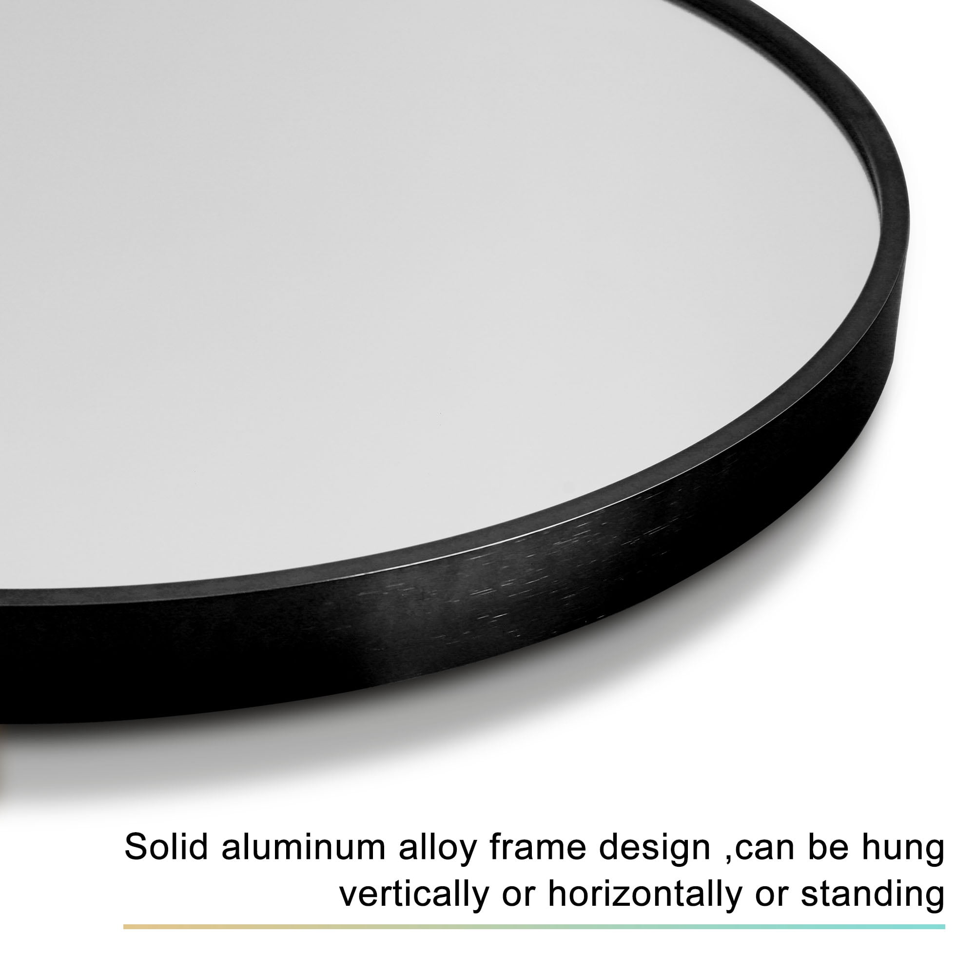 71" x 24" Floor Mirror Arch Mirror Full Length Mirror Large Mirror with Stands Black