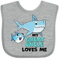 thumbnail image 3 of Inktastic My Great Uncle Loves Me with Cute Sharks Boys or Girls Baby Bib, 3 of 4