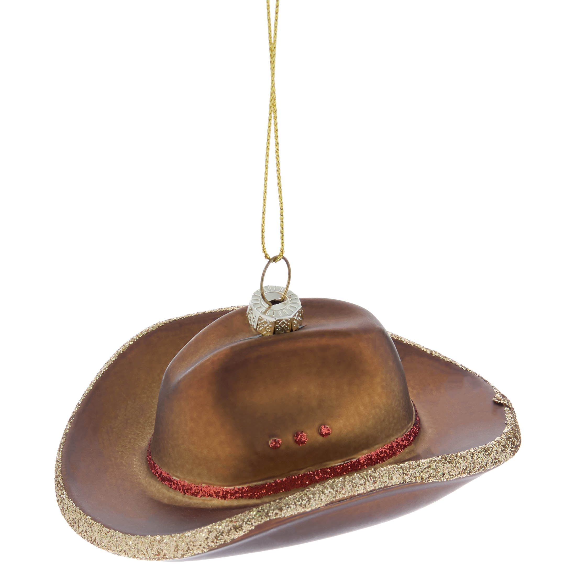 Brown Cowboy Hat Christmas Ornament, 2", by Holiday Time