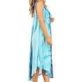 thumbnail image 4 of Sakkas Starlight Caftan Tank Dress / Cover Up - Turquoise / Blue - One Size, 4 of 5