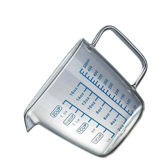 REOFLYUP Measuring Cups And Jugs 500ml Glass Measuring Cup Heat Resistant Easy To Read Scale For Baking Cooking