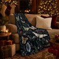 thumbnail image 3 of Luna Moths and Butterflies, Elegant Vintage Style for Moth Lovers, Botanical Wing Scene, Cozy Flannel Blanket for Bedroom and Reading Nook, Housewarming Gift and Botanical Home Decor, 3 of 9