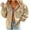 Beige, variant on BiZtdJrK Womens Fleece Zip Up Jacket with Hooded Solid Color Long Sleeve Sweatshirt Jackets Casual Pockets Hoodies Coat Fall Clothes Ofertas Flash Black XXL