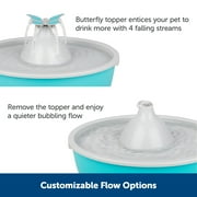 PetSafe Drinkwell Butterfly Pet Fountain - Automatic Dog and Cat Water Bowl