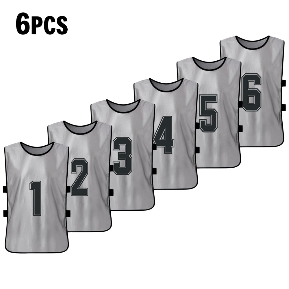 6 PCS Adults Basketball Pinnies Quick 