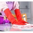 thumbnail image 4 of Rubber Cleaning Gloves Kitchen Dishwashing Glove 3-Pairs,Waterproof Reuseable.(Small), 4 of 4