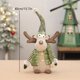 thumbnail image 3 of Adornos navideños, adornos navideños, regalos navideños, decoración navideña, reno de cuatro patas de tela verde, postura de pie, muñeco de reno navideño, muñeco de alce, 3 of 7