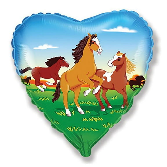 LOONBALLOON Animal Theme Balloons, 18″ HORSES