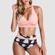 thumbnail image 2 of Mujeres Bikini Trajes de Baño sin Mangas Impresión Bikini Set, Empuje-Arriba Acolchado Traje de Baño para la Playa Y la Piscina, 2 of 7