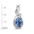 thumbnail image 4 of Star K� Drop Halo Pear Shape Genuine Blue Topaz Pendant Necklace, 4 of 9