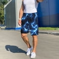 thumbnail image 7 of Bixox Men's Blue Lightning printed lightweight casual shorts, soft sleep shorts with pockets., 7 of 7