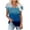 Blue, variant on ZQGJB Sparkly Tops for Women Casual Petal Short Sleeve V Neck Tie Dye Gradient Print Athletic Tunic Tees Shirt Loose Relaxed Fitted Cozy Pullover Blouse Pink XL