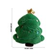 thumbnail image 2 of Cute Christmas Tree Plush Throw Pillow, Soft Mint Green Xmas Tree Shaped Decorative Cushion with Golden Star, Embroidered Face Accent Pillow for Sofa Couch Bedroom Christmas Home Decor, 2 of 7
