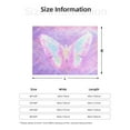 thumbnail image 3 of KLL Purple Sparkling Butterfly Print Fleece Throw Blanket, Horizontal Fleece Bedding Cute Soft Blankets Comfy Fleece Flannel Plush Home Decor for Couch & Bed -, 3 of 9